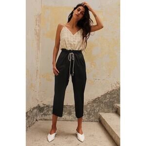 Natalie Walker Womens Warm Brown Cotton Drawstring Waist Ankle Pants Size L